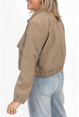 21Jewelz Cropped jasje met zakken - beige