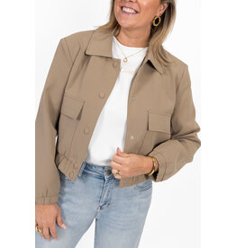 21Jewelz Cropped jasje met zakken - beige