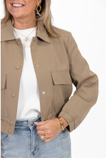 21Jewelz Cropped jasje met zakken - beige