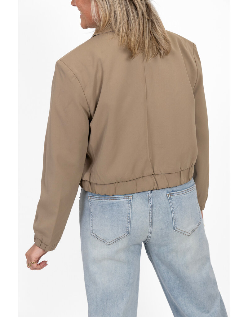 21Jewelz Cropped jasje met zakken - beige