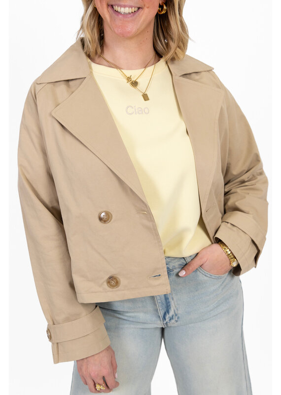 21Jewelz Korte trenchcoat - beige