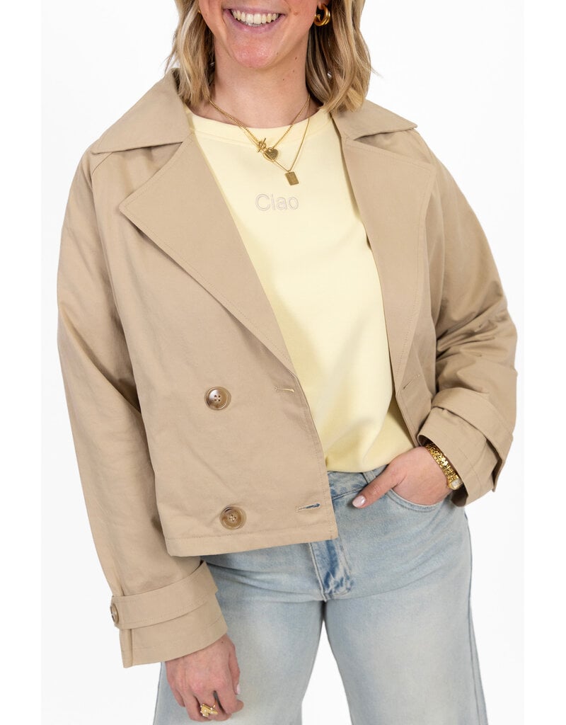 21Jewelz Korte trenchcoat - beige