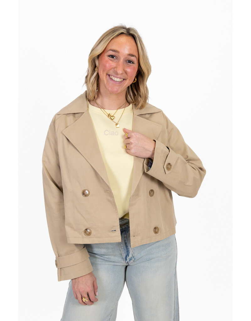 21Jewelz Korte trenchcoat - beige