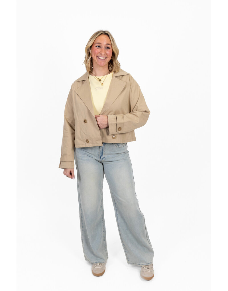 21Jewelz Korte trenchcoat - beige