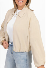 21Jewelz Bomberjasje met pofmouwen - ecru