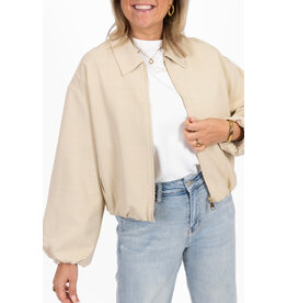 21Jewelz Bomberjasje met pofmouwen - ecru