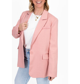 21Jewelz Blazer met krijtstreep - roze