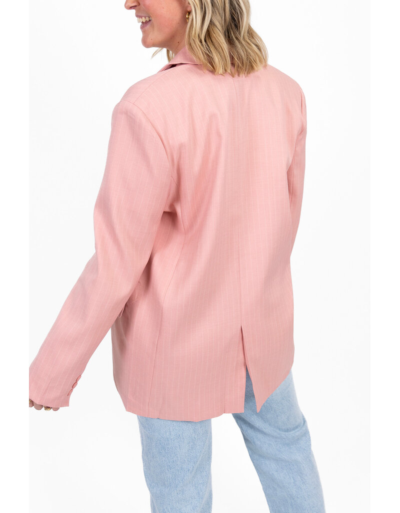 21Jewelz Blazer met krijtstreep - roze