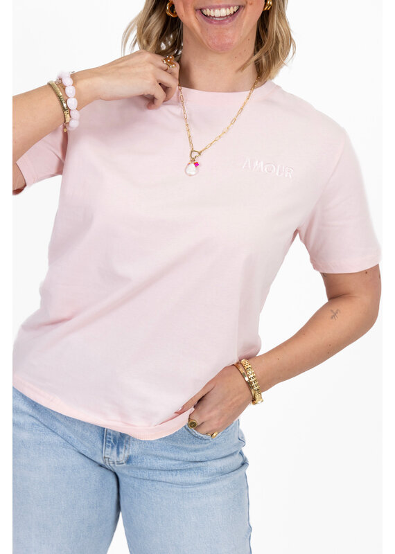 21Jewelz T-shirt amour - roze
