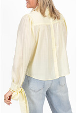 21Jewelz Effen blouse met strikjes - geel