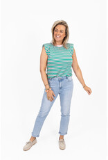 21Jewelz Mouwloze top met schoudervulling - groen/roze