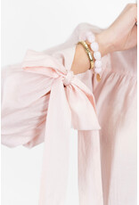 21Jewelz Effen blouse met strikjes - roze