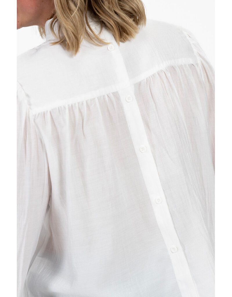 21Jewelz Effen blouse met strikjes - wit