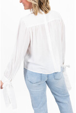 21Jewelz Effen blouse met strikjes - wit