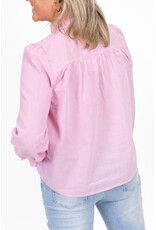 21Jewelz Gestreepte blouse met gehaakt detail - roze/wit