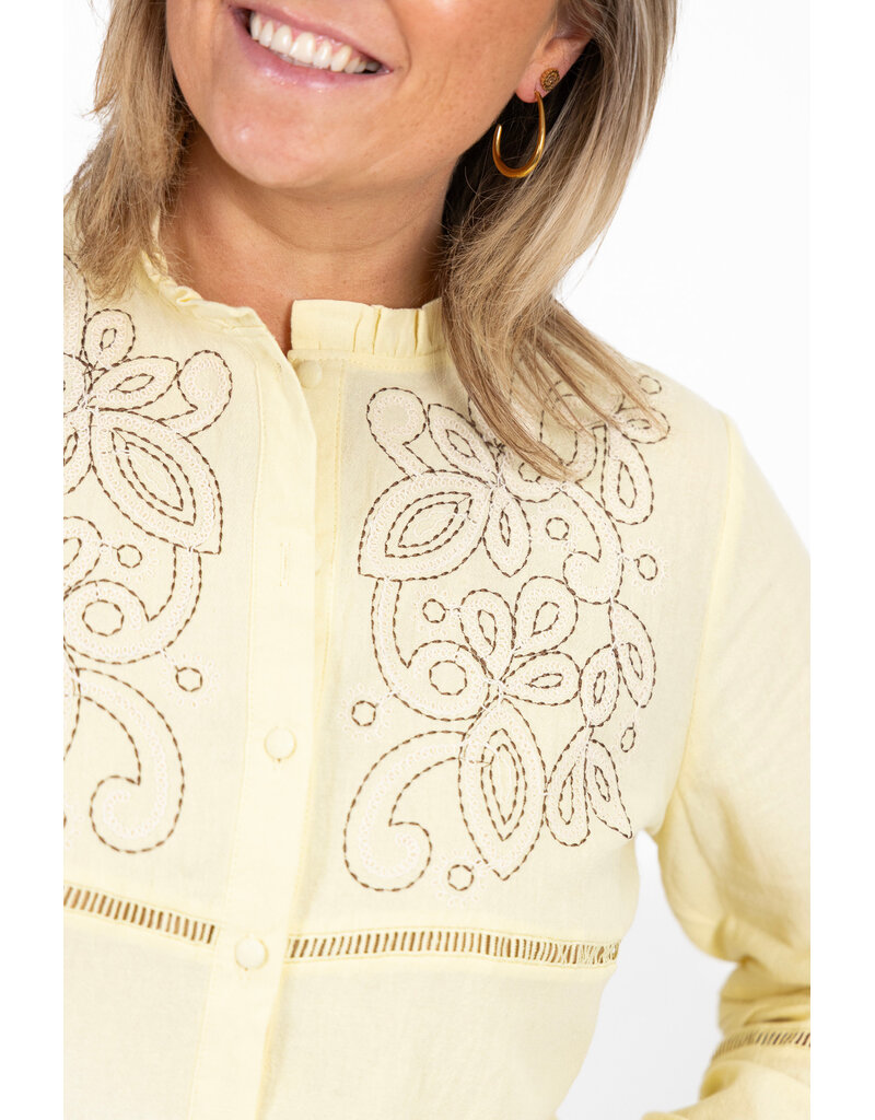 21Jewelz Blouse met contour borduursel - geel