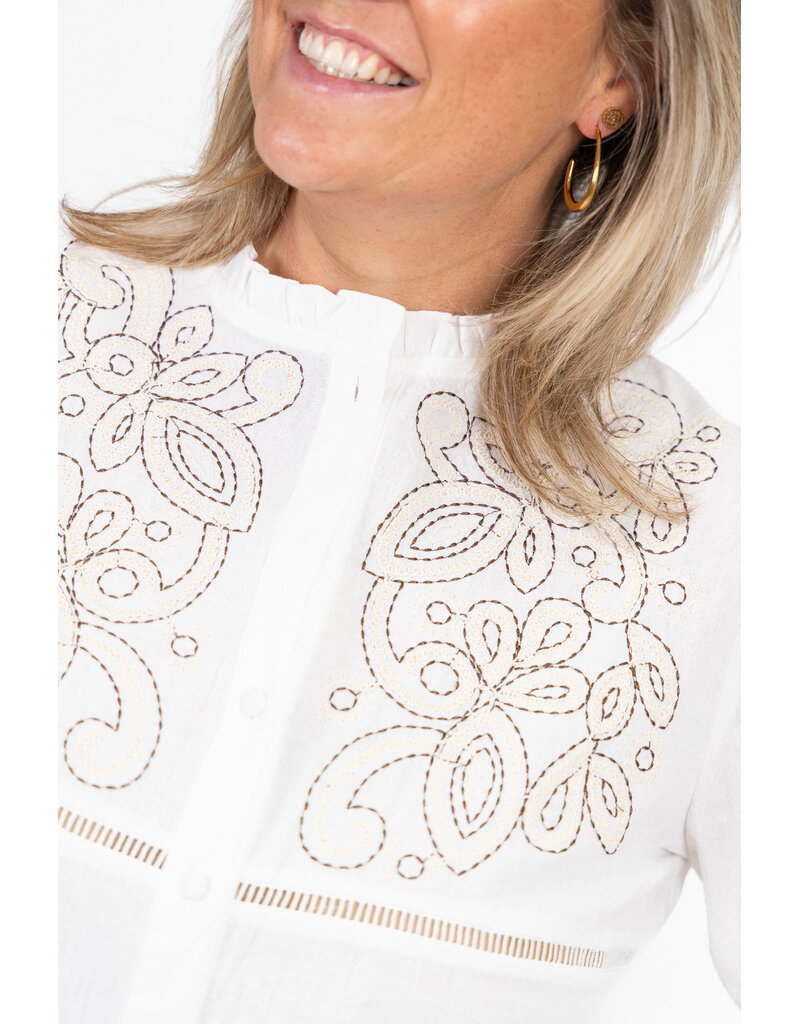 21Jewelz Blouse met contour borduursel - ecru