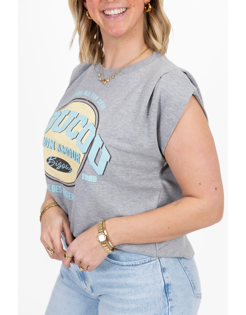 My Jewellery My Jewellery | Grijze top "Coucou"