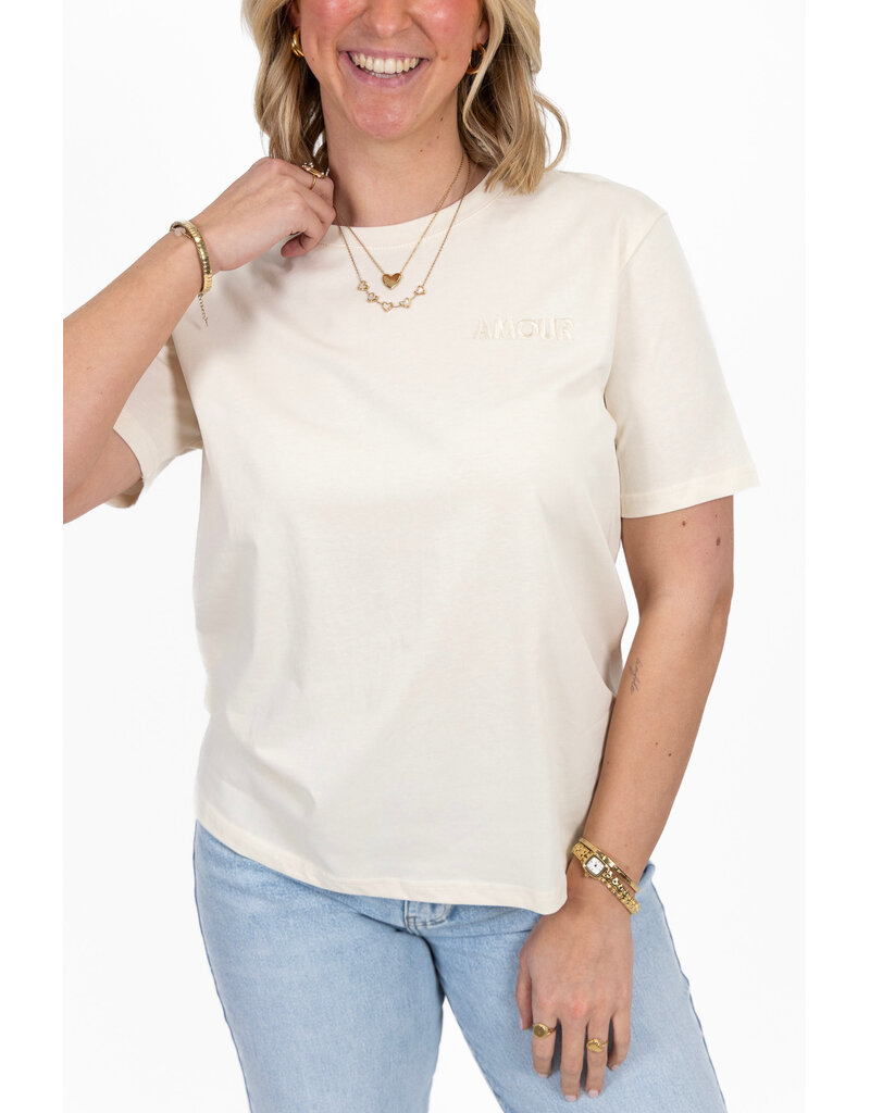 21Jewelz T-shirt amour - beige