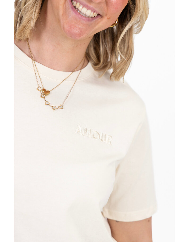 21Jewelz T-shirt amour - beige