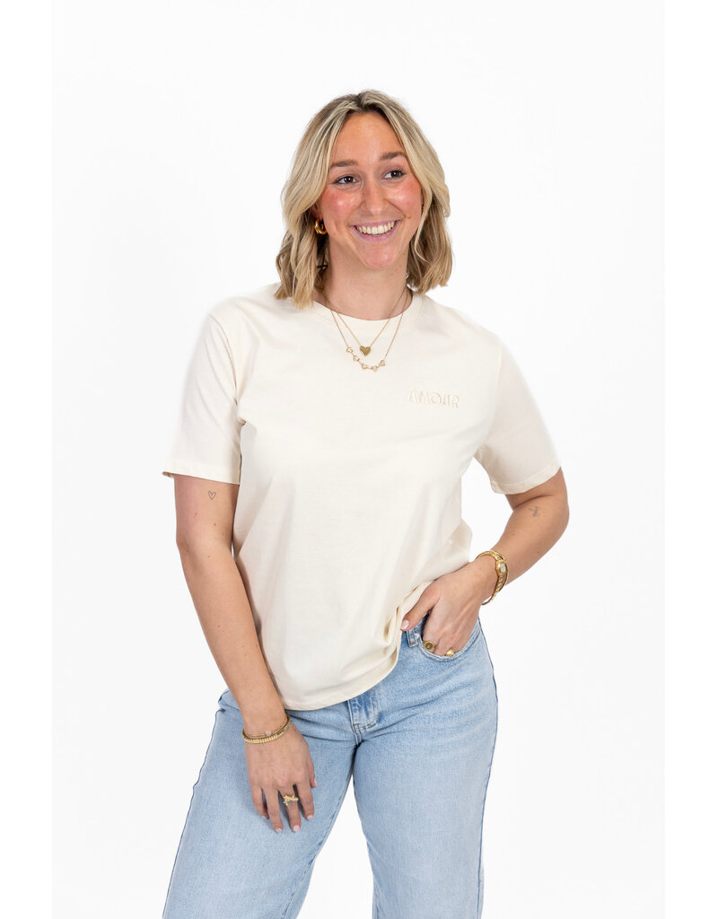 21Jewelz T-shirt amour - beige