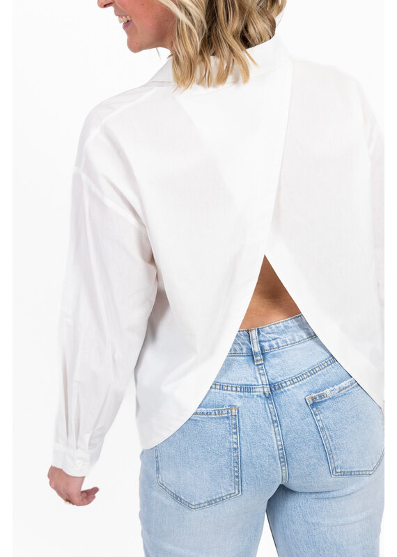 21Jewelz Blouse met overslag aan achterkant - wit