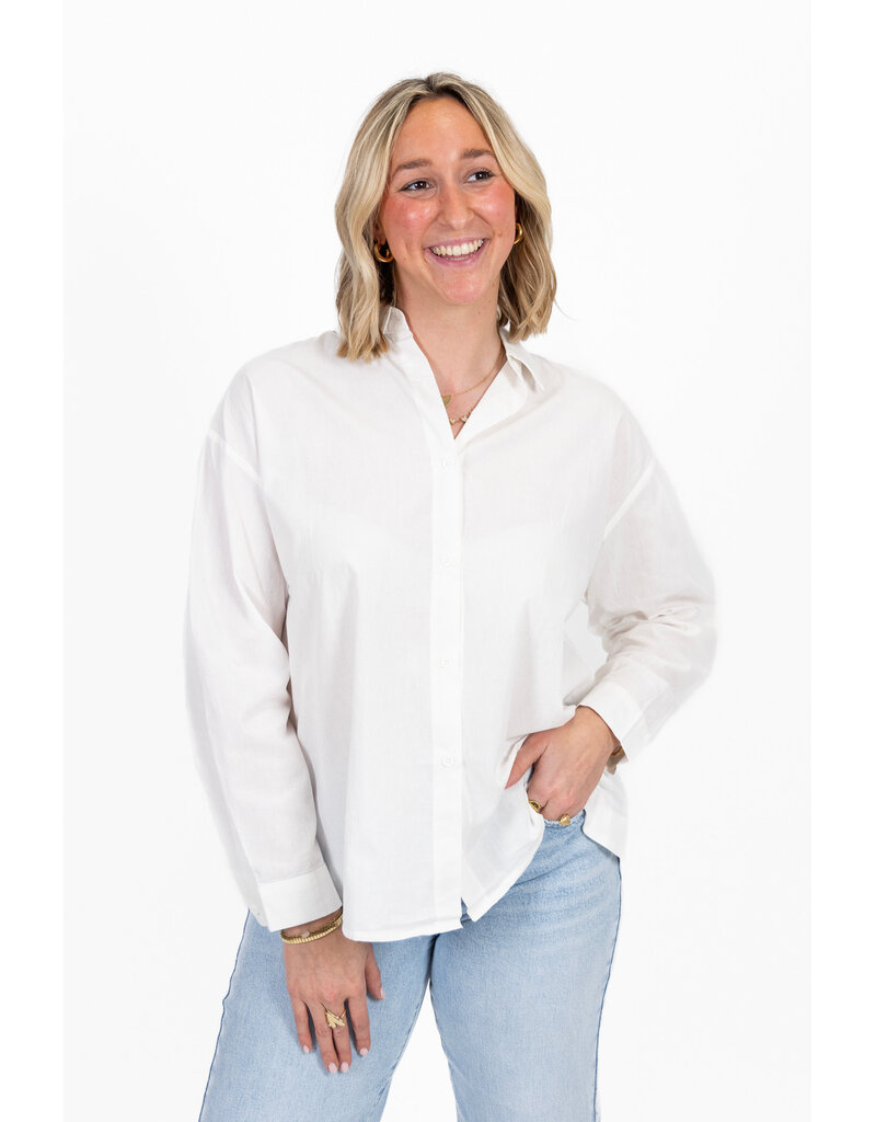 21Jewelz Blouse met overslag aan achterkant - wit