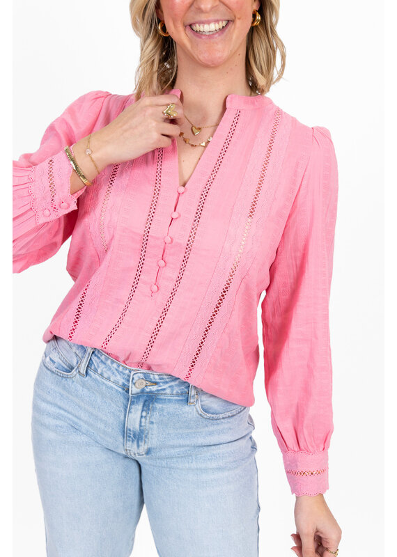 21Jewelz Blouse met open details - koraal