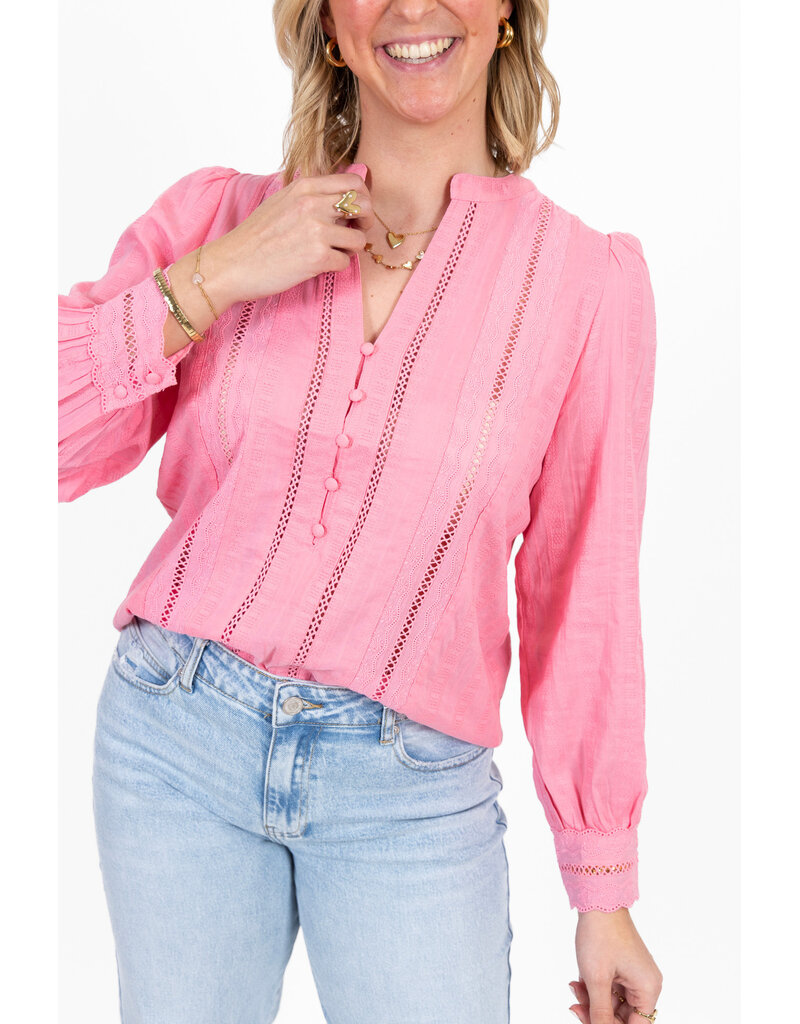 21Jewelz Blouse met open details - koraal