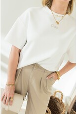 21Jewelz Boxy shirt met tekst "Ciao" - wit