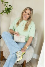 21Jewelz Boxy shirt met tekst "Ciao" - lichtgroen