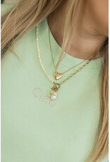 21Jewelz Boxy shirt met tekst "Ciao" - lichtgroen