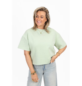 21Jewelz Boxy shirt met tekst "Ciao" - lichtgroen