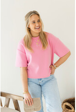 21Jewelz Boxy shirt met tekst "Ciao" - roze