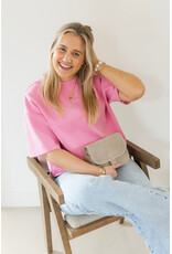 21Jewelz Boxy shirt met tekst "Ciao" - roze