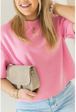 21Jewelz Boxy shirt met tekst "Ciao" - roze