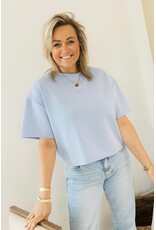 21Jewelz Boxy shirt met tekst "Ciao" - blauw