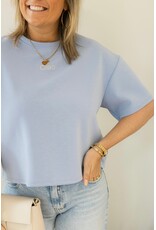 21Jewelz Boxy shirt met tekst "Ciao" - blauw