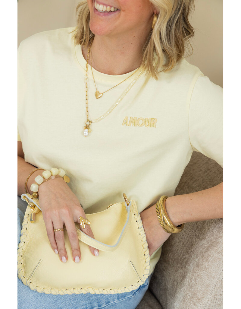 21Jewelz T-shirt amour - geel