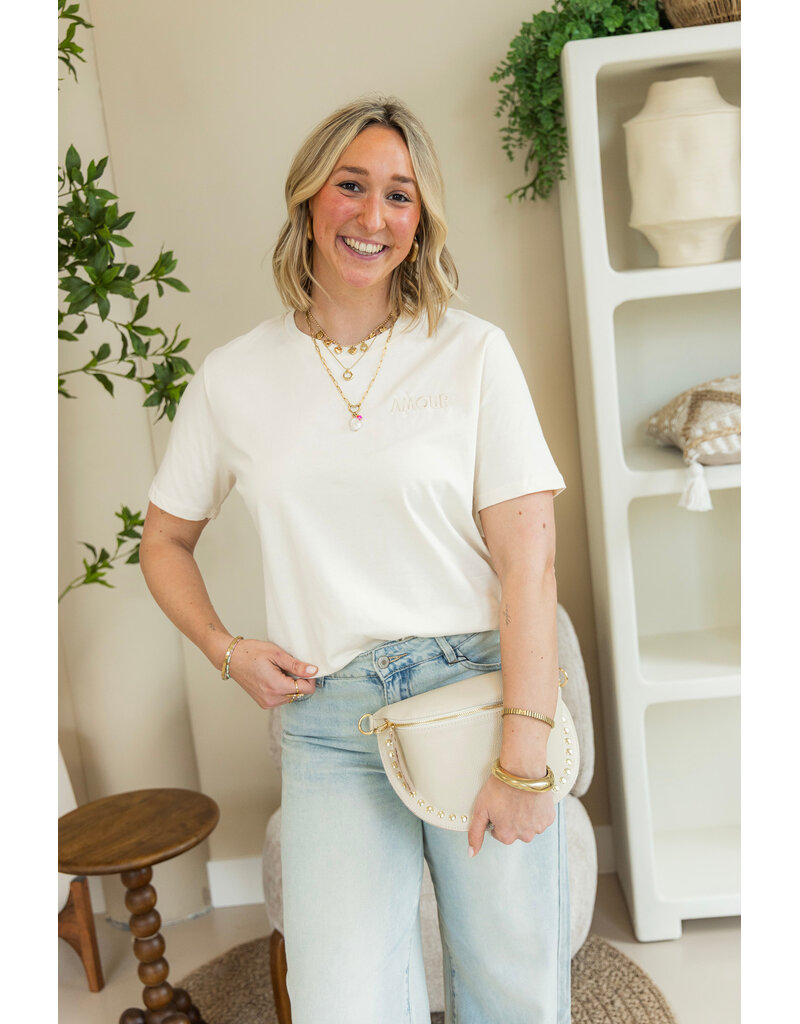 21Jewelz T-shirt amour - beige