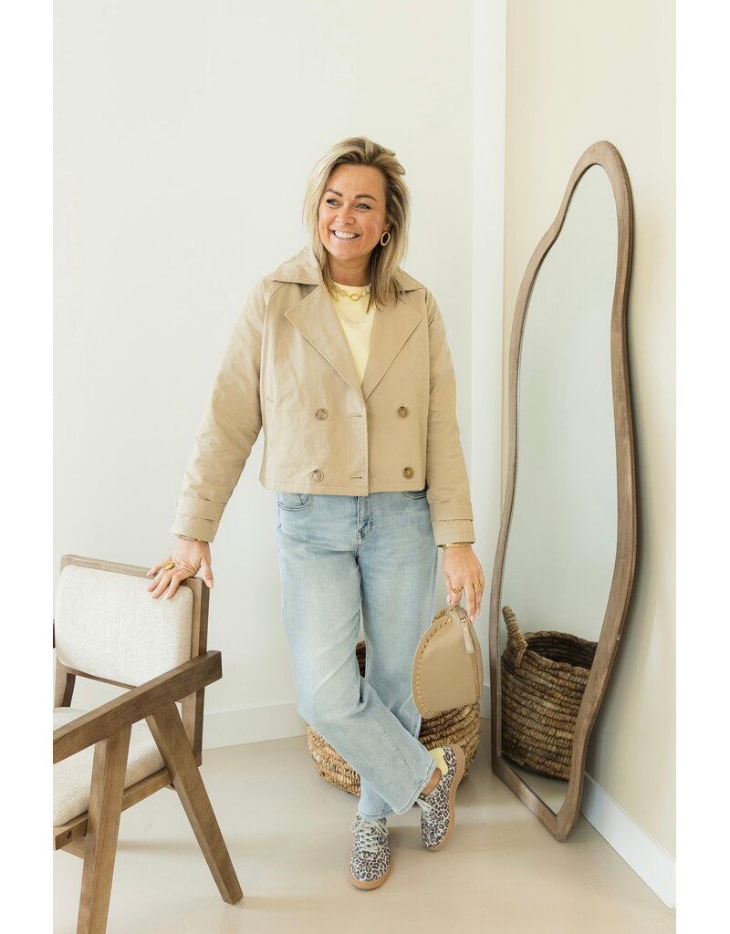21Jewelz Korte trenchcoat - beige