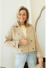 21Jewelz Korte trenchcoat - beige