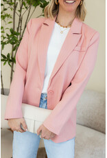 21Jewelz Blazer met krijtstreep - roze