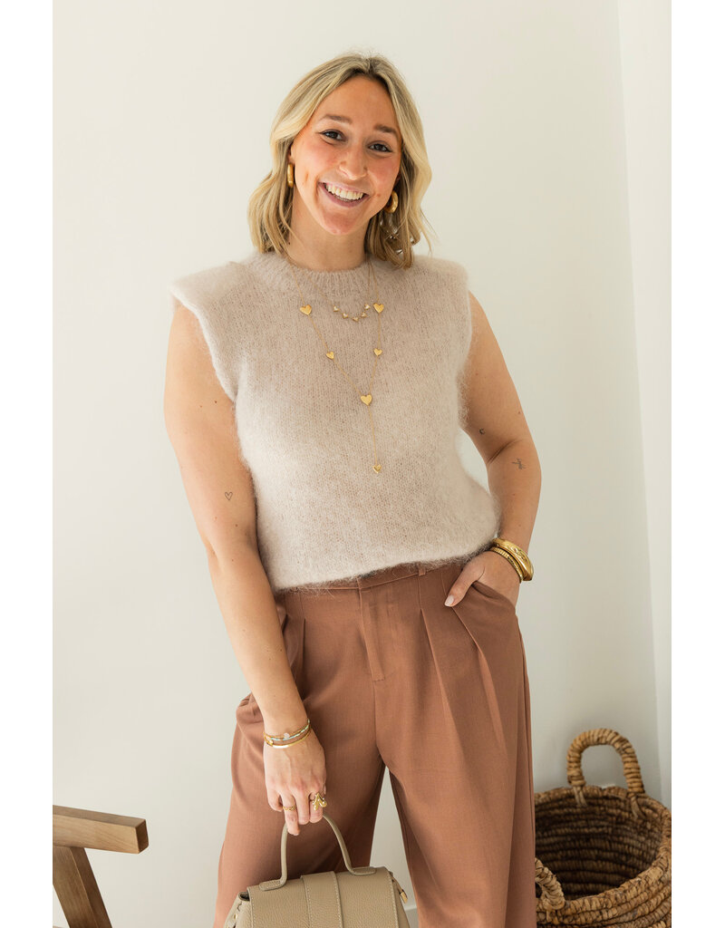 21Jewelz Pantalon met plooien extra long - oudroze