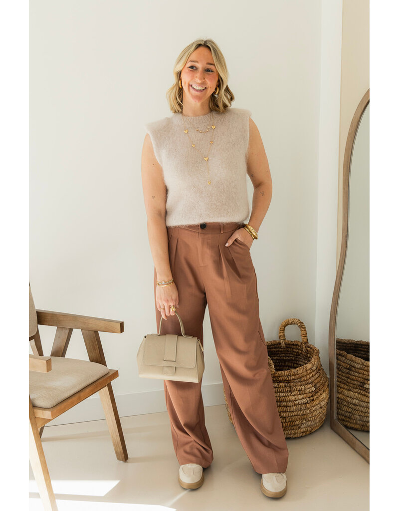 21Jewelz Pantalon met plooien extra long - oudroze