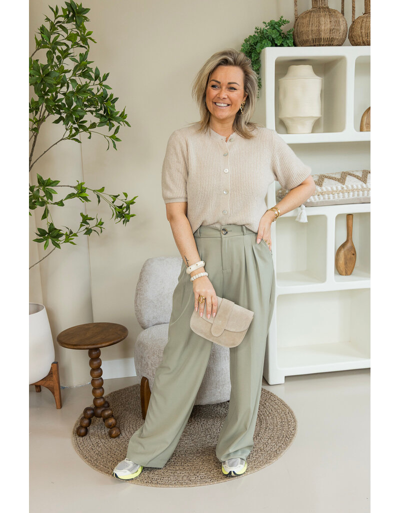 21Jewelz Pantalon met plooien extra long - lichtgroen