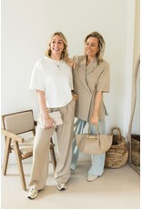 21Jewelz Pantalon met plooien extra long - beige