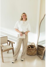 21Jewelz Pantalon met plooien extra long - beige