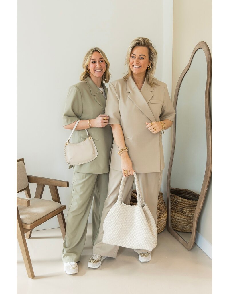 21Jewelz Overslag blazer met korte mouwen - lichtgroen