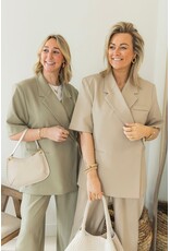21Jewelz Overslag blazer met korte mouwen - beige